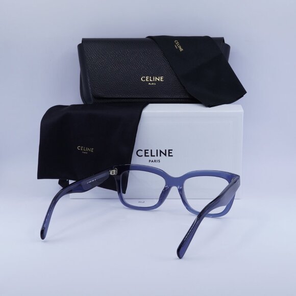 Celine CL41390/F 0BMP 00 Eyeglasses Blue 52mm Square Frame - Picture 10 of 10